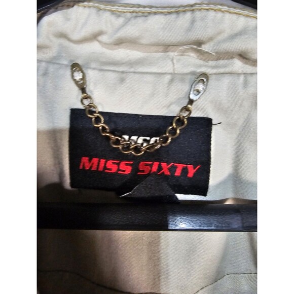 Miss Sixty Trench coat Women's Studded S-  See pics - Picture 4 of 7